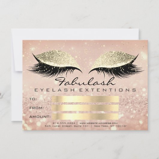 Confetti Lashes Gold Lux Makeup Certificate Gesche (Vorderseite)