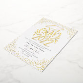 Confetti Lettered Grad 2022 Graduation Party White Folieneinladung (Gedreht)