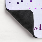 Confetti-lila LeinenGlitzer-Girly Punkte Mousepad (Ecke)