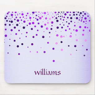 Confetti-lila LeinenGlitzer-Girly Punkte Mousepad