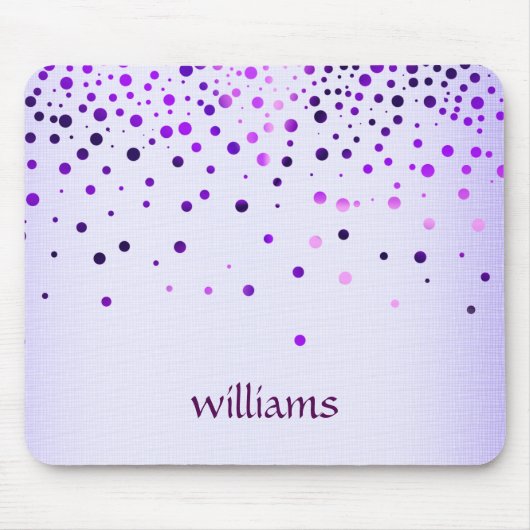 Confetti-lila LeinenGlitzer-Girly Punkte Mousepad (Vorne)