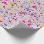 Confetti Lila Wrapping Paper Geschenkpapier (Ecke)