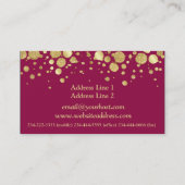 Confetti Locarno Visitenkarte (Rückseite)