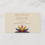 Confetti Lotus Blume Yoga Gesundheit Visitenkarte (Rückseite)