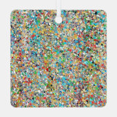 Confetti-Metal-Ornament Ornament Aus Metall (Rückseite)