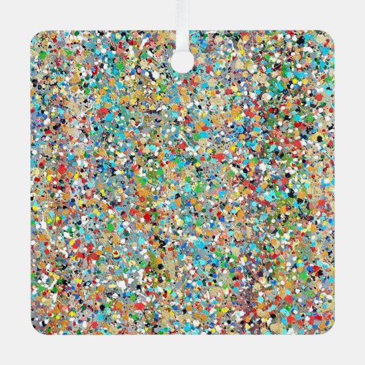 Confetti-Metal-Ornament Ornament Aus Metall (Vorderseite)