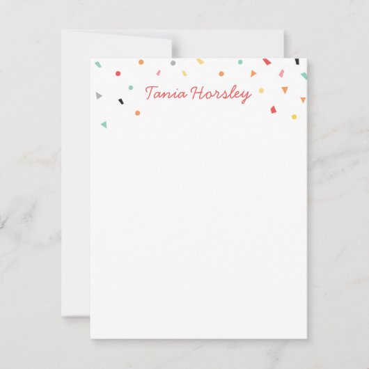 Confetti Mitteilungskarte (Vorderseite)