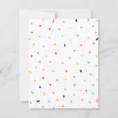 Confetti Mitteilungskarte (Rückseite)