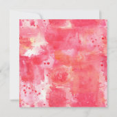 Confetti Modern Pink Watercolor Brautparty Einladung (Rückseite)