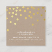 CONFETTI moderne niedliche Dotmuster Quadratische Visitenkarte (Rückseite)