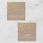 CONFETTI moderne niedliche Dotmuster Quadratische Visitenkarte (Vorne/Hinten)
