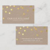 CONFETTI moderne niedliche Dotmuster Visitenkarte (Vorne/Hinten)