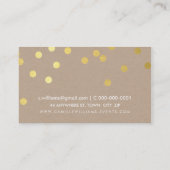 CONFETTI moderne niedliche Dotmuster Visitenkarte (Rückseite)