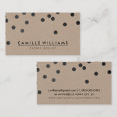 CONFETTI Moderne niedliche Polka-Dotter Visitenkarte (Vorne/Hinten)