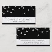 CONFETTI Modernstes niedliches Punktmuster Visitenkarte (Vorne/Hinten)