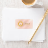 Confetti Monogram Rose Gold Foil ID445 Adressaufkleber (Insitu)