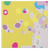 Confetti Muster Yellow Fabric Stoff (Nahaufnahme)