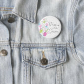 Confetti Mutter der Groom Hochzeit Button / Schalt (Beispiel)