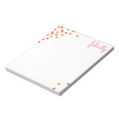 Confetti Name Personalisiert Notepad Notizblock (Rotiert)