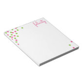 Confetti Name Personalisiert Notepad Notizblock (angewinkelt)