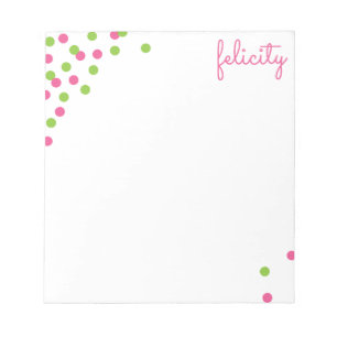 Confetti Name Personalisiert Notepad Notizblock
