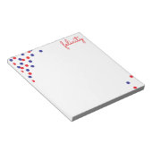 Confetti Name Personalisiert Notepad Notizblock (angewinkelt)