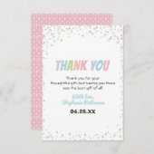 Confetti Niedlich Kleine Sprinkle Dusche Dankeskarte (Vorne/Hinten)