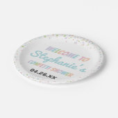 Confetti Niedlich Kleine Sprinkle Dusche Pappteller (Schrägansicht)