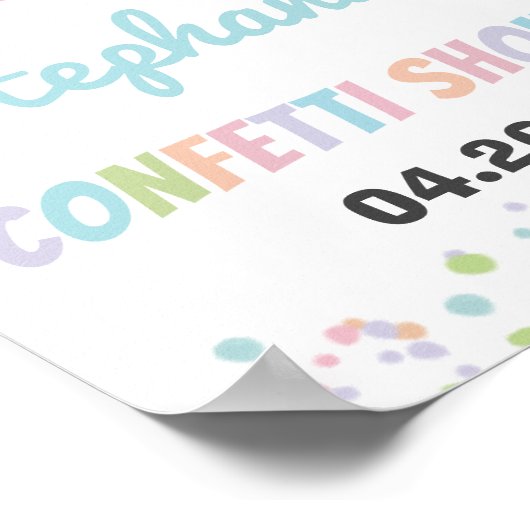 Confetti Niedlich Kleine Sprinkle Dusche Poster (Ecke)