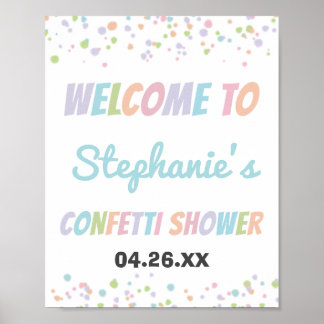 Confetti Niedlich Kleine Sprinkle Dusche Poster