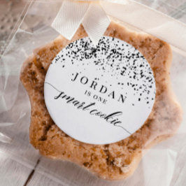 Confetti One Smart Cookie Graduation Party Gunst Runder Aufkleber