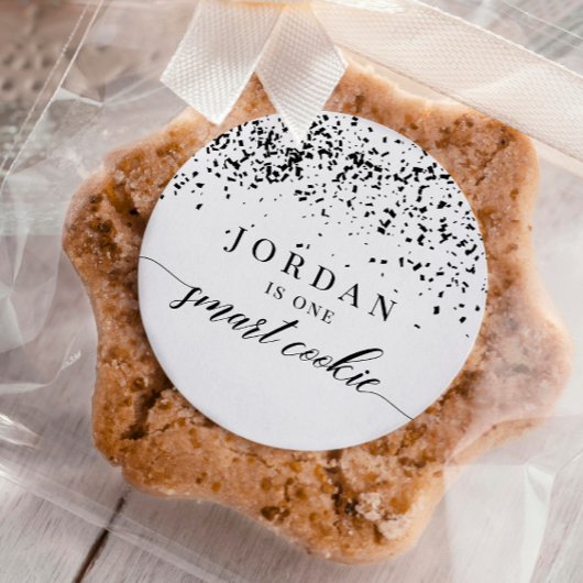 Confetti One Smart Cookie Graduation Party Gunst Runder Aufkleber