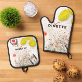 Confetti Oven Mitt and Pot Holder Set (Oben Unten)