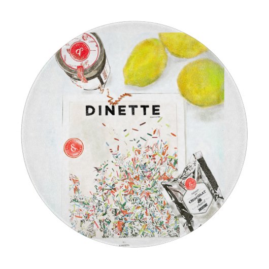Confetti Oven Mitt and Pot Holder Set Schneidebrett (Vorderseite)