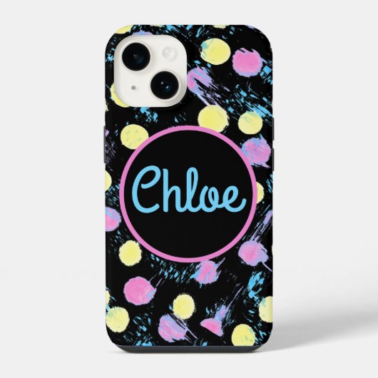 Confetti Paint Splash Multicolor Custom Case Mate iPhone Hülle (Rückseite)