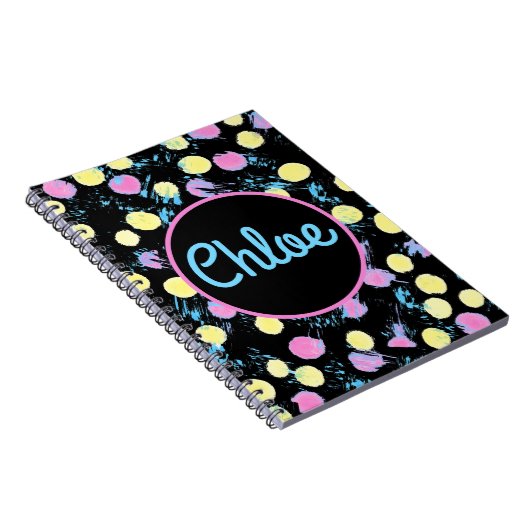 Confetti Paint Splash Multicolor Custom Notizblock (Rechte Seite)