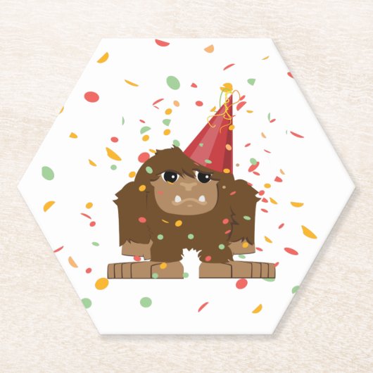 Confetti Party Bigfoot Untersetzer (Vorderseite)