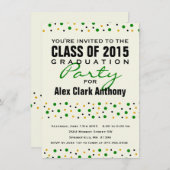 Confetti Party Einladung 2015 Abschluss (Vorne/Hinten)