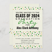 Confetti Party Einladung 2024 Abschluss (Vorne/Hinten)