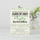 Confetti Party Einladung 2024 Abschluss (Stehend Vorderseite)