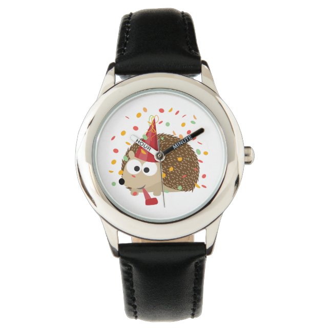 Confetti Party Igel Armbanduhr (Vorderseite)