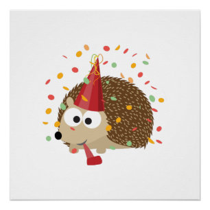 Confetti Party Igel Poster