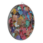 Confetti Party Karneval Farbiges Papier Funny Funn Dartscheibe (Vorderseite Links)