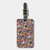 Confetti Party Karneval Farbiges Papier Funny Funn Gepäckanhänger (Vorderseite vertikal)