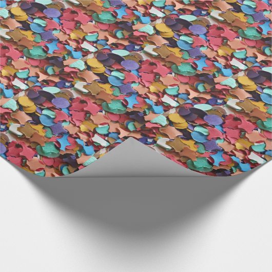 Confetti Party Karneval Farbiges Papier Funny Funn Geschenkpapier (Ecke)
