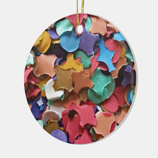 Confetti Party Karneval Farbiges Papier Funny Funn Keramik Ornament (Links)