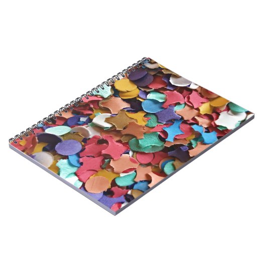 Confetti Party Karneval Farbiges Papier Funny Funn Notizblock (Linke Seite)