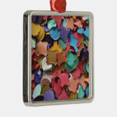 Confetti Party Karneval Farbiges Papier Funny Funn Ornament Aus Metall (Rechts)