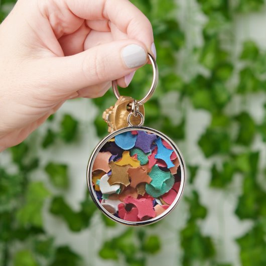 Confetti Party Karneval Farbiges Papier Funny Funn Schlüsselanhänger (Hand)