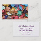 Confetti Party Karneval Farbiges Papier Funny Funn Visitenkarte (Vorne/Hinten)